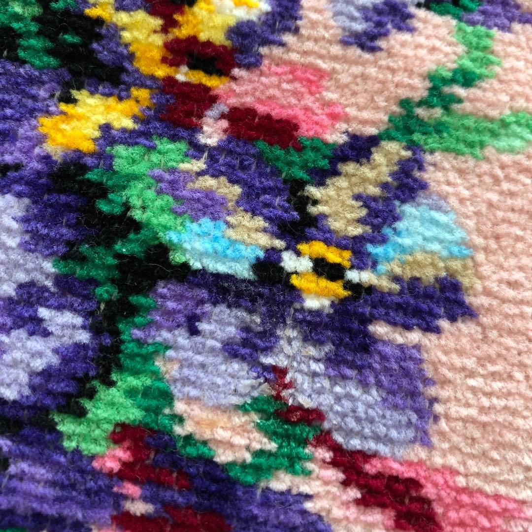 未使用　レイクアルスター　スミレ　ワイドドレスエプロン　シェニール織　ピンク