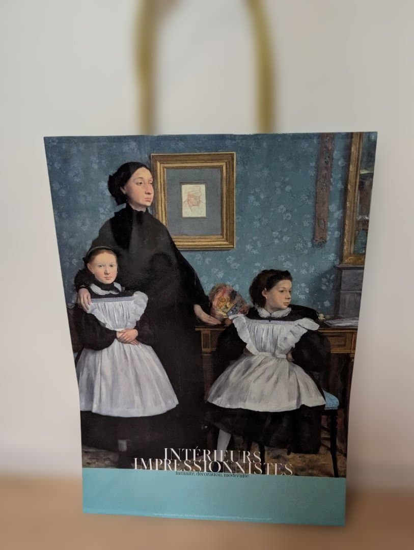 印象派ルノワール　紙袋 1点＋フェイラー　ハンカチ2枚　ピンク、ブルー　オルセー