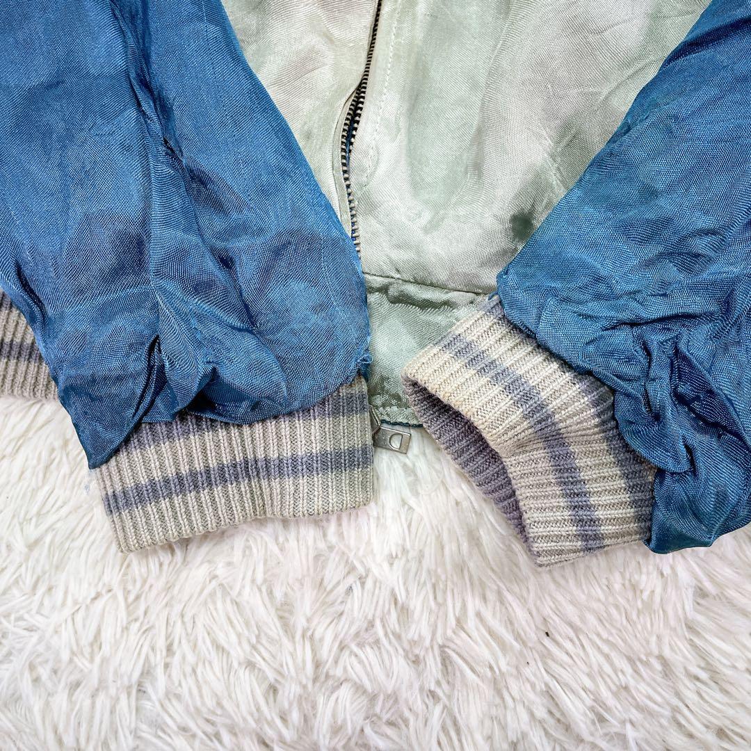 【希少】バッグストリートクローラー　リバーシブル　刺繍　サテン　スカジャン　L