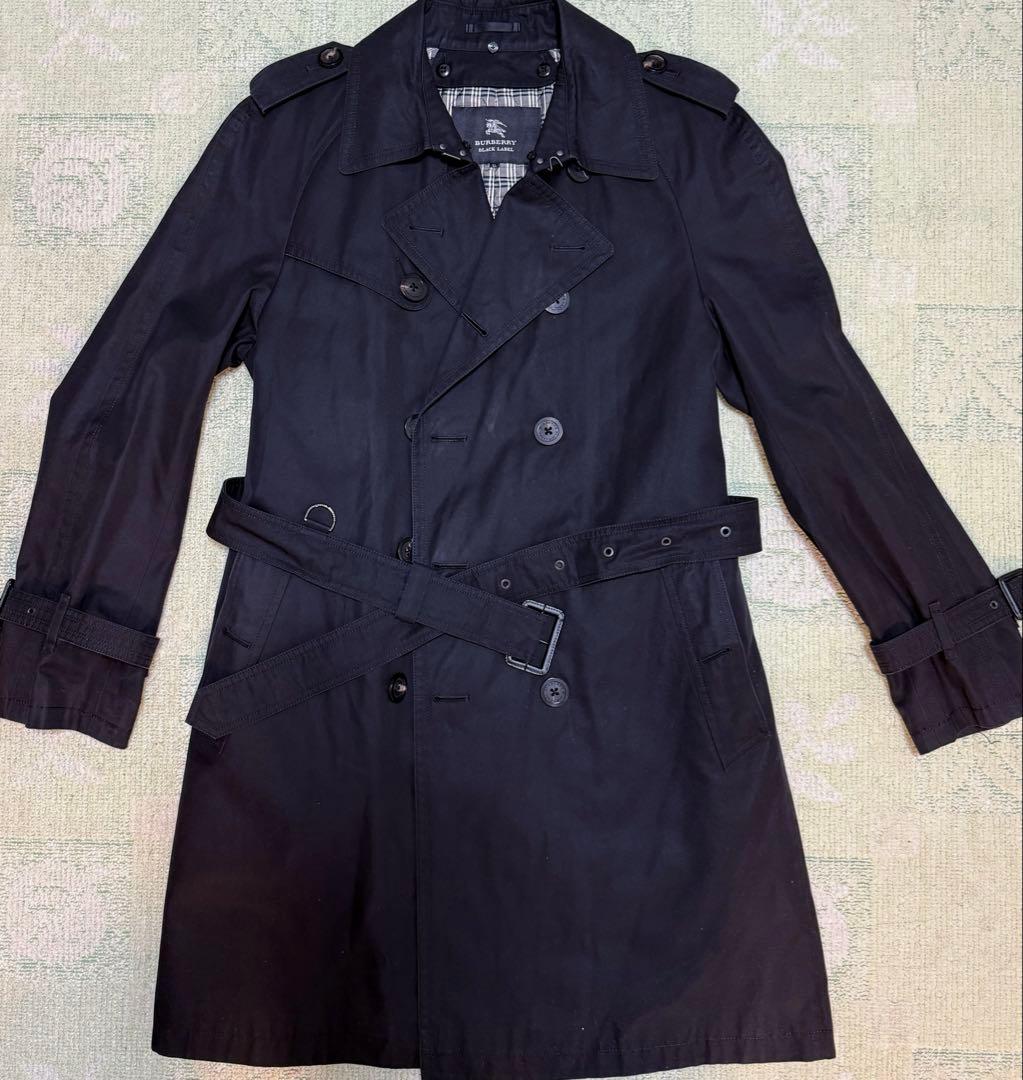 【美品】バーバリーブラックレーベル LL トレンチコート ライナー ブラック 黒