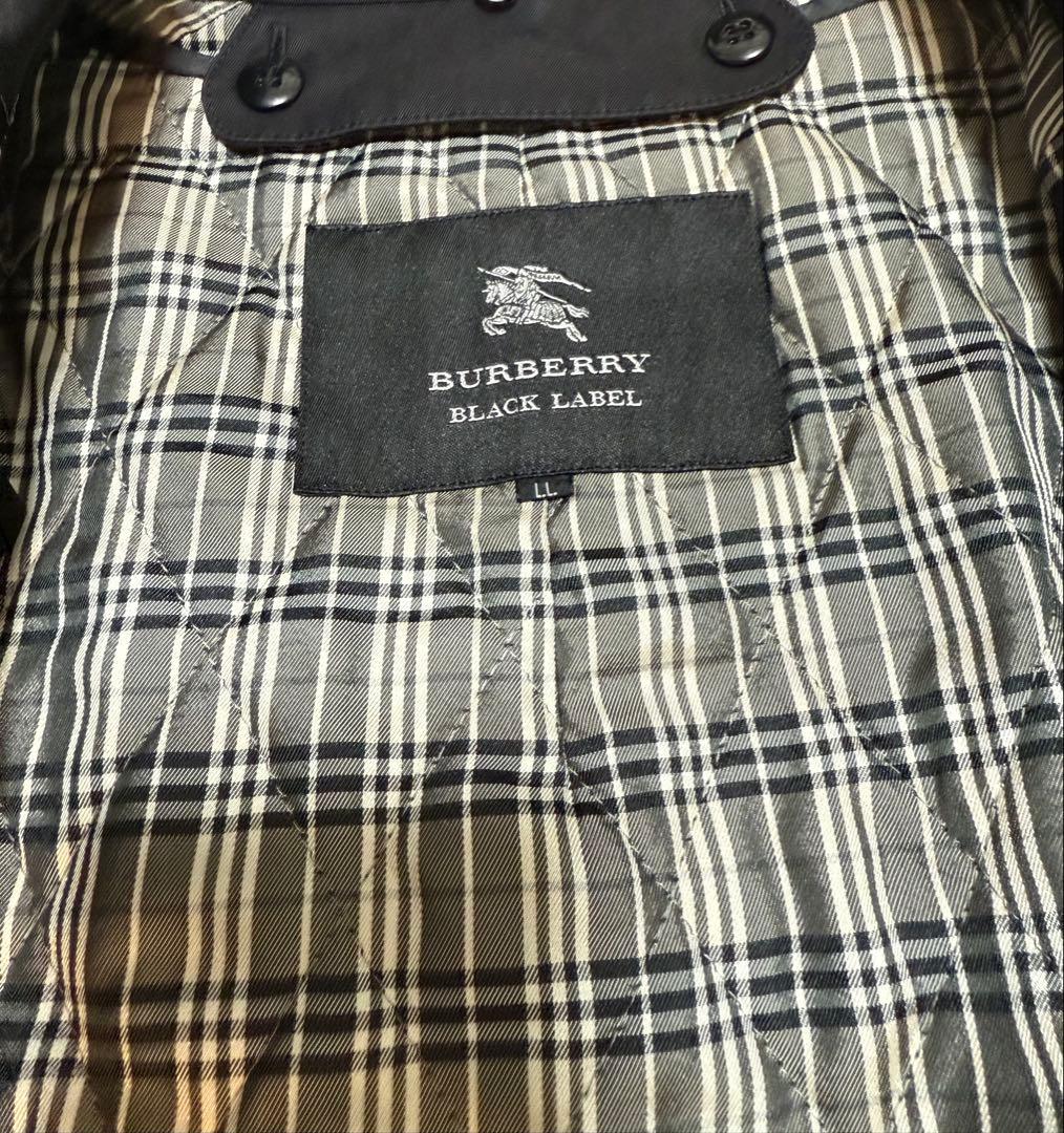 【美品】バーバリーブラックレーベル LL トレンチコート ライナー ブラック 黒