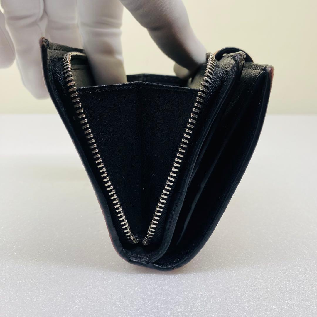 LOEWE ロエベ 二つ折り財布 コンパクトジップウォレット　バイカラー