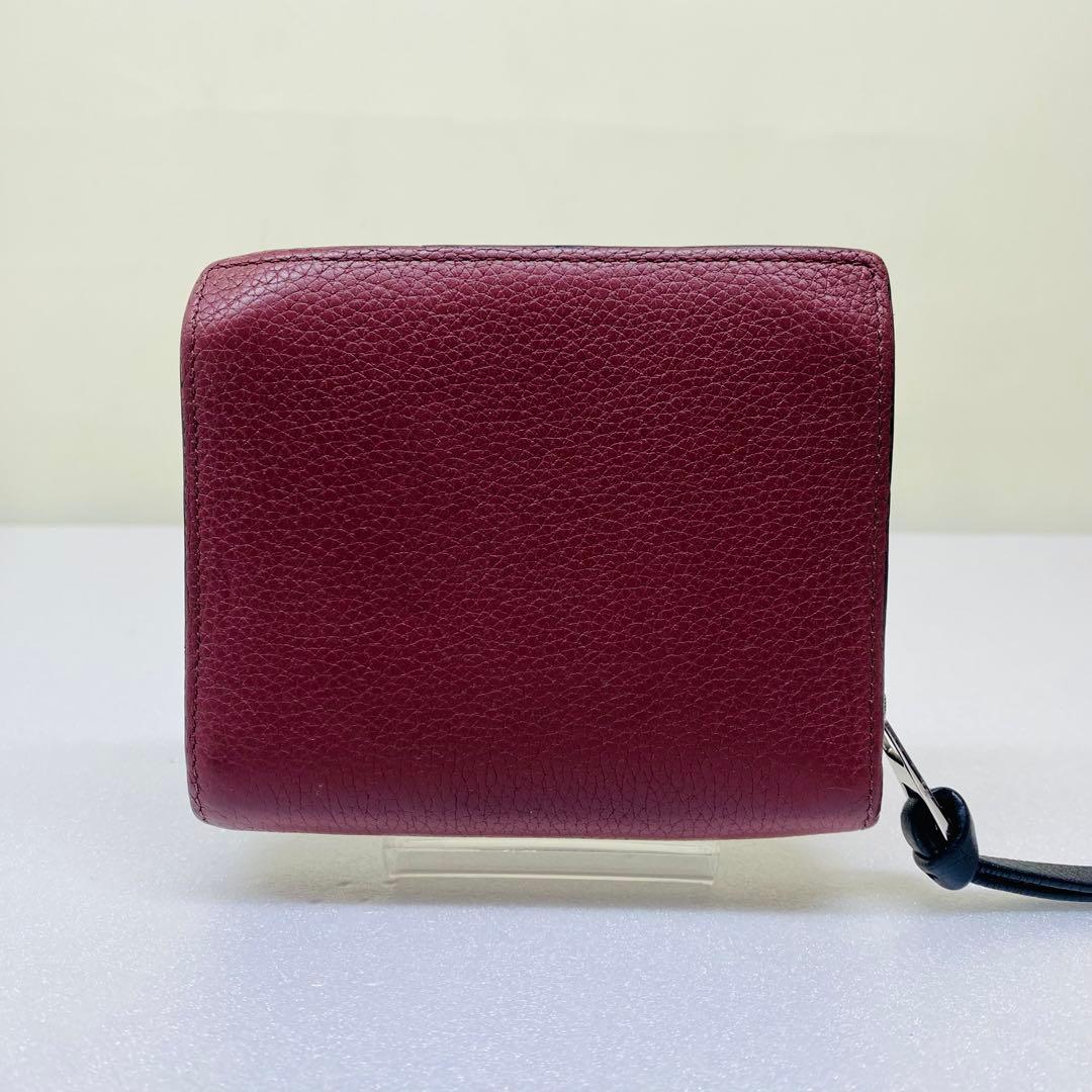 LOEWE ロエベ 二つ折り財布 コンパクトジップウォレット　バイカラー