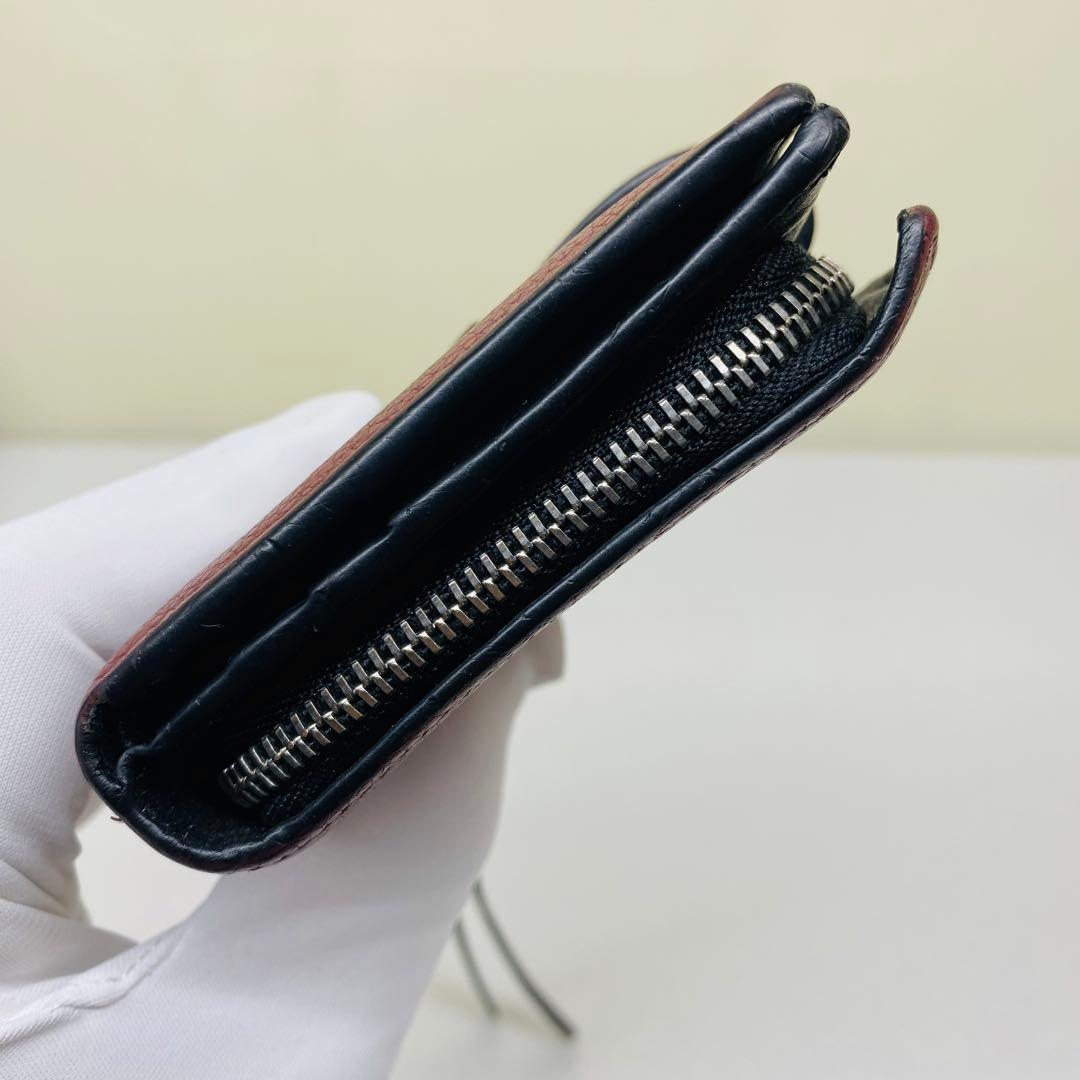 LOEWE ロエベ 二つ折り財布 コンパクトジップウォレット　バイカラー