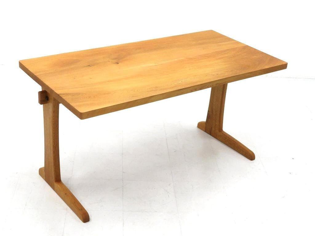 展示品　オーク材　無垢材　オイル仕上げ　デスク　書斎机　勉強机　北欧　高級