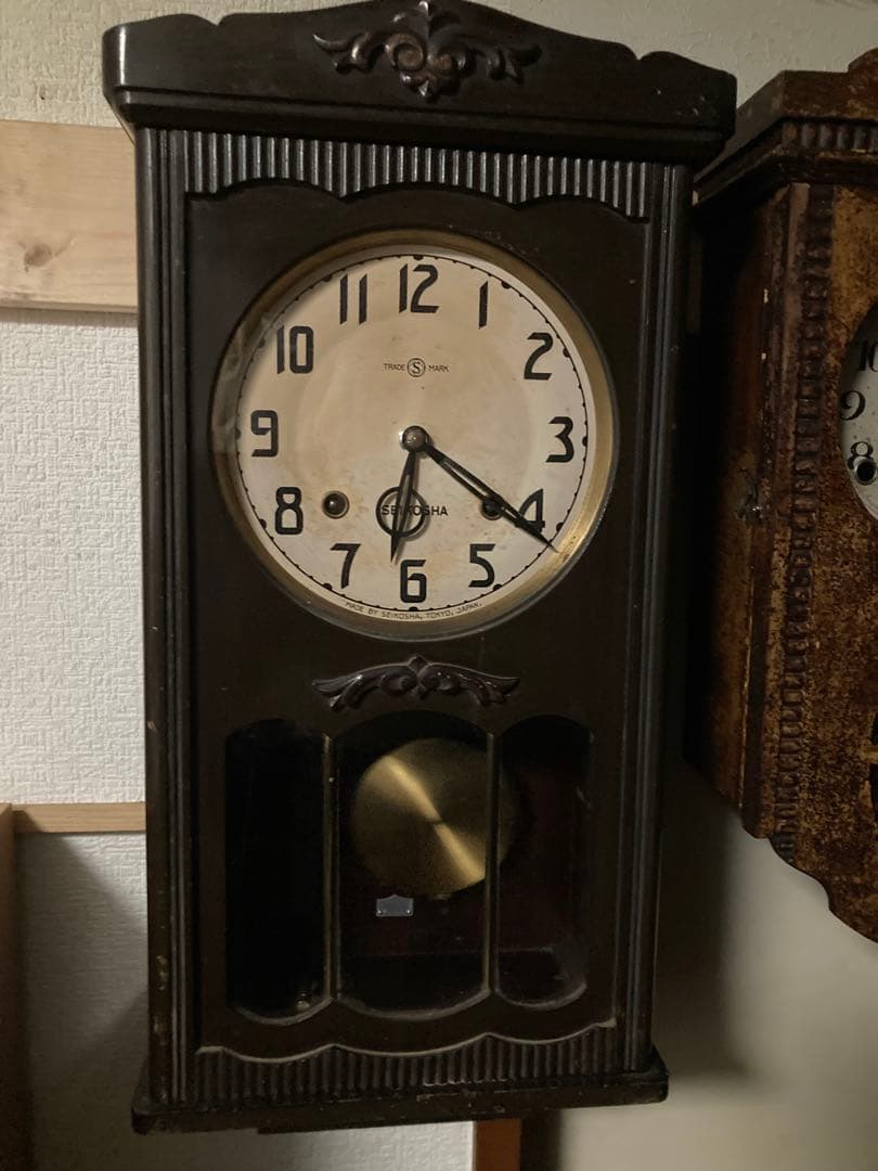 SEIKOSHA 柱時計 本打ち式 稼動中