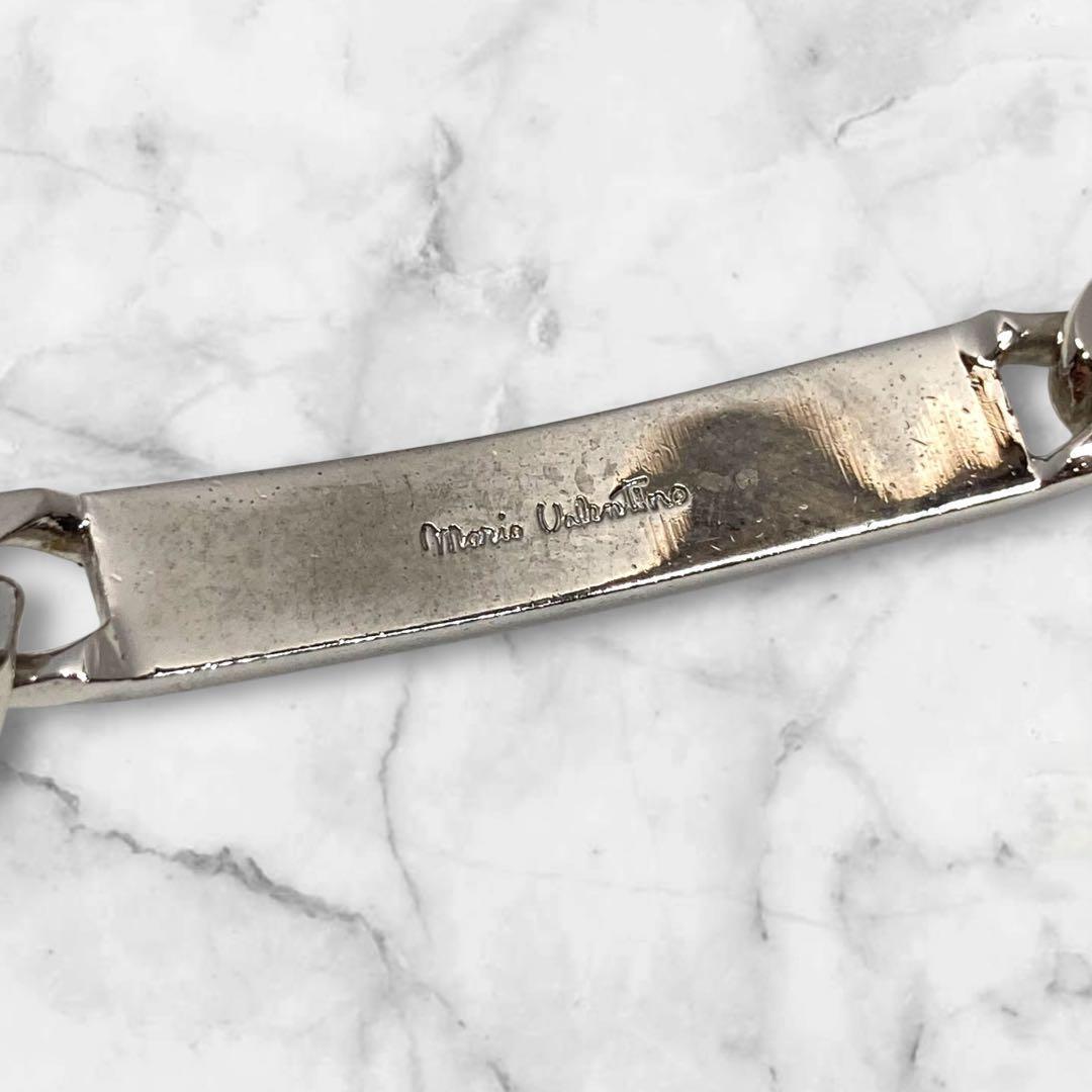 マリオバレンチノ 喜平ブレスレット プレート シルバー×ゴールド 1-96