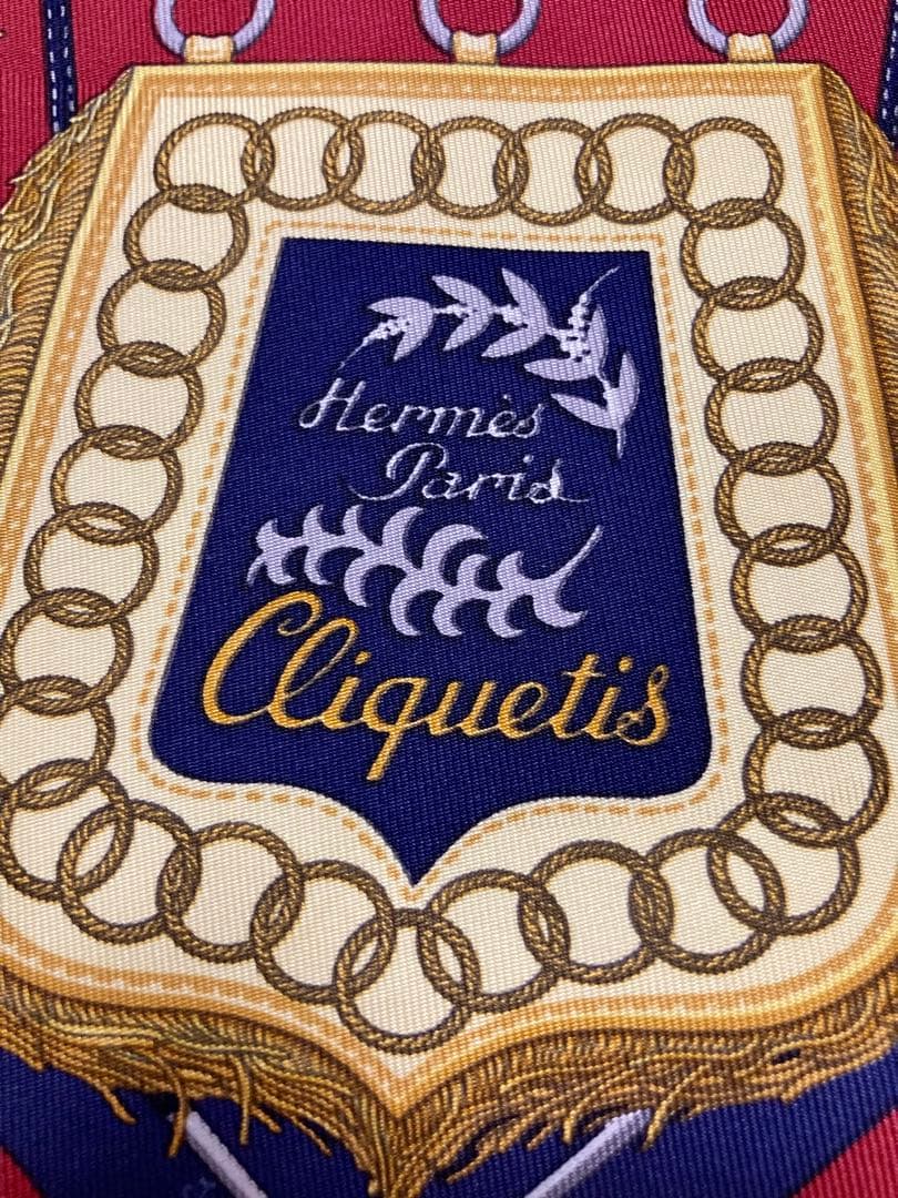 【美品】エルメス HERMES スカーフ プチカレ ボルドー　CLIQUETIS