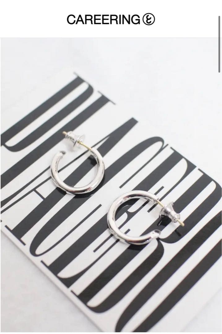 CAREERING シルバー 301 フープピアス 左耳用