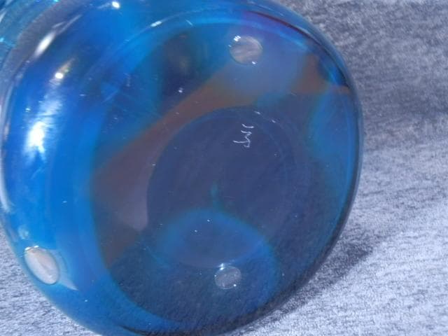 水指　エア玉封入　ガラス　馬先生