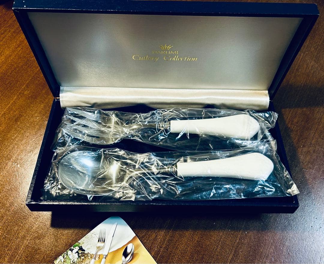 ナルミ シルキーホワイト Silky White サラダサーバーセット