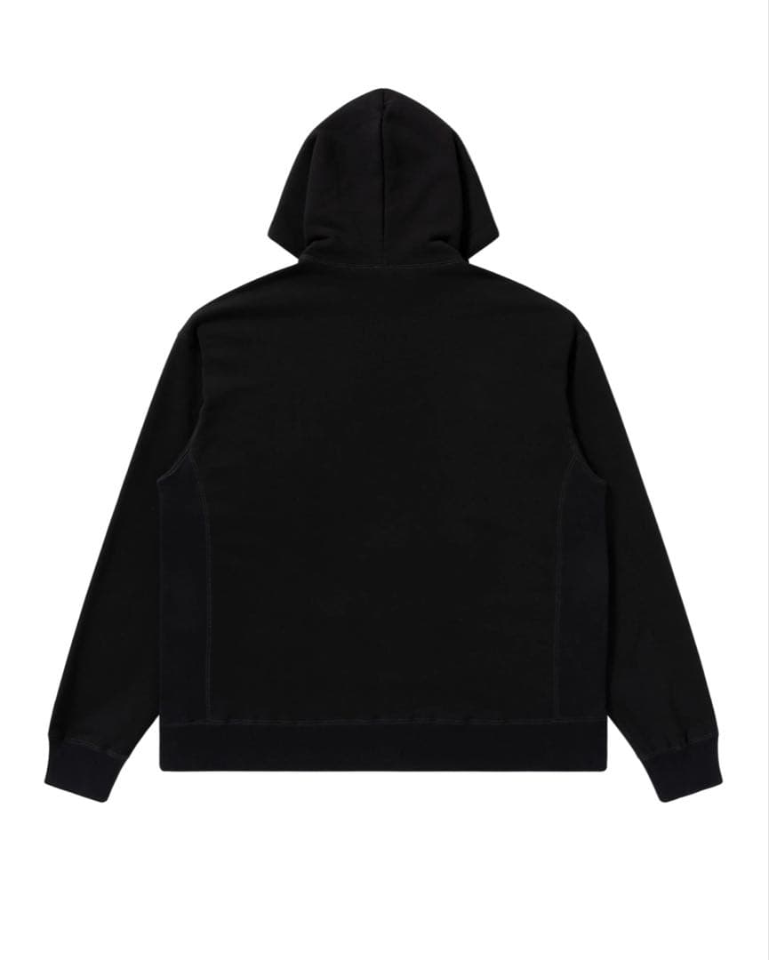 black eye patch ブラックアイパッチ レザー ロゴ パーカー M