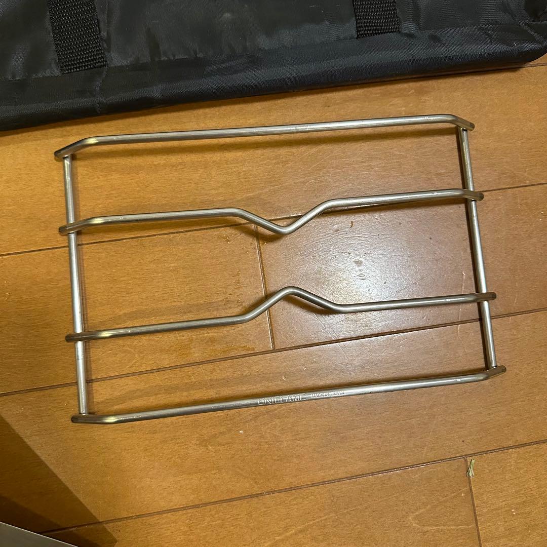 【未使用】ユニフレーム ユニセラ TG-Ⅲ ロング + ブリッジ、熱燗炙り台