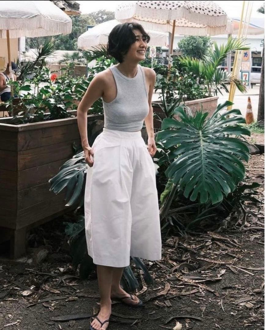 Nala 白 ドレスパンツ