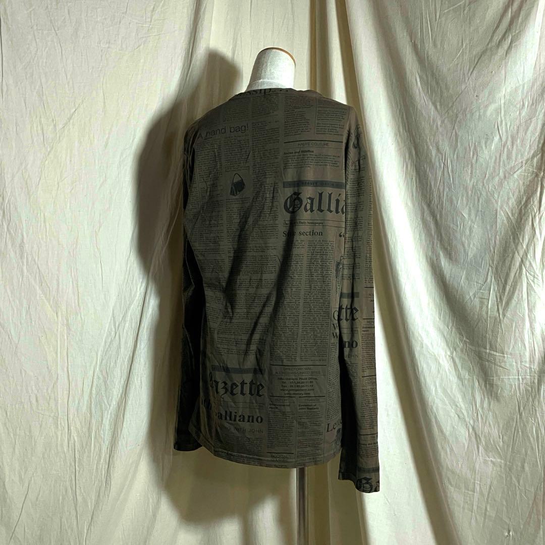 2008AW john galliano 新聞柄 long T-shirt