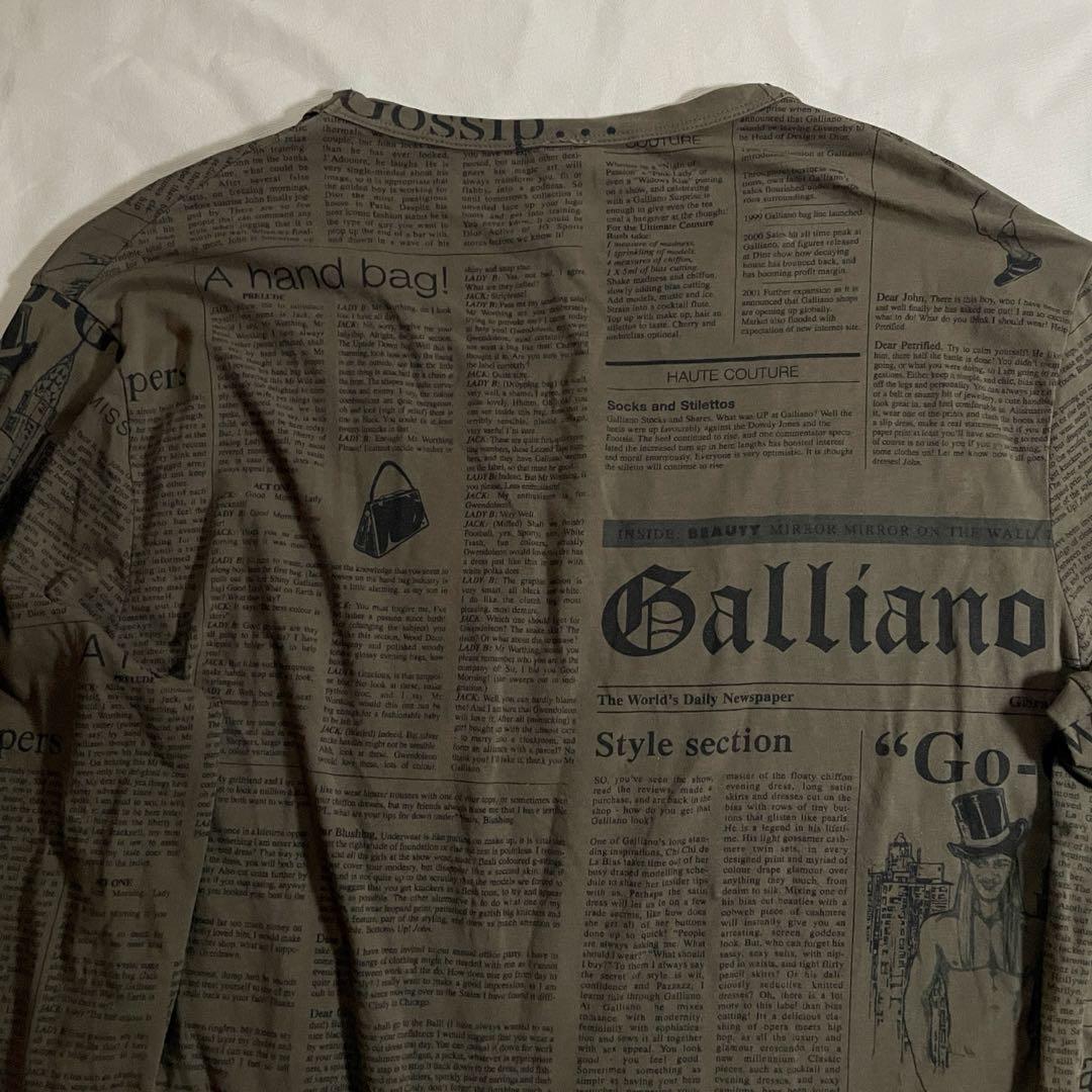 2008AW john galliano 新聞柄 long T-shirt