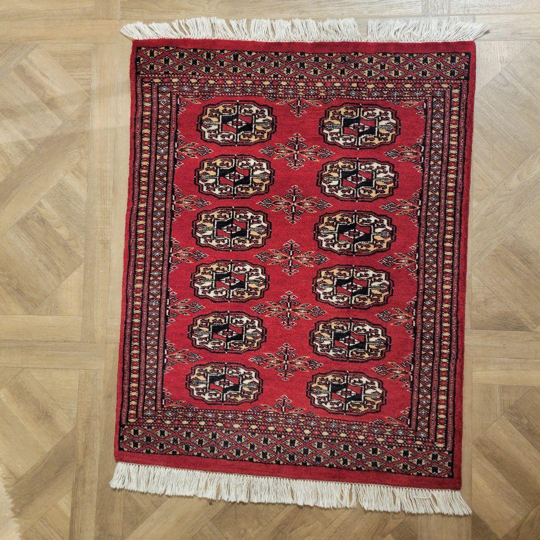 60x77cm高品質手織りマット(225)ペルシャ・パキスタンじゅうたん