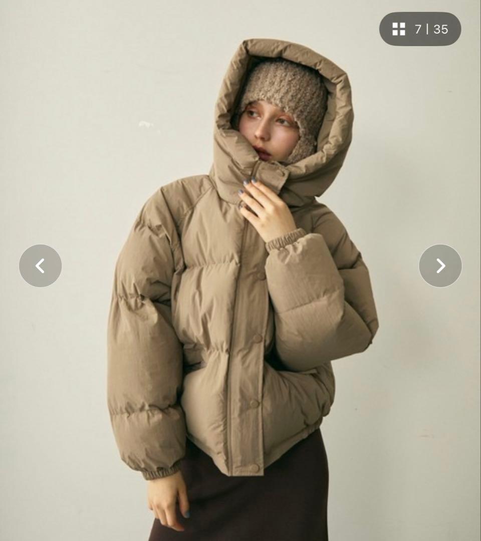 full/fill.フード付きパディングジャケット　ベージュ