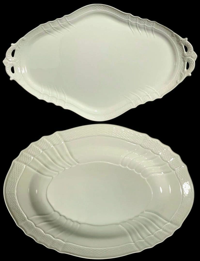 リチャードジノリ ベッキオホワイト オーバル プレート 大皿 2枚セット