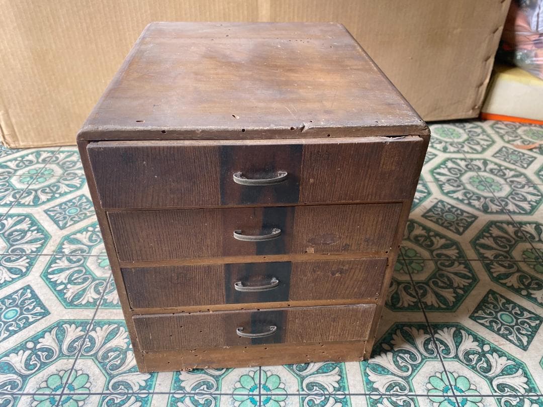 小引き出し レトロ 昭和 古道具 1 / 7 【木味の美しい小ぶりな引き出し