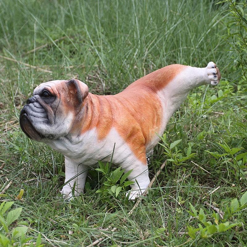 ★樹脂製 ブルドッグ 犬 イヌ リアル フィギュア オブジェ 置物