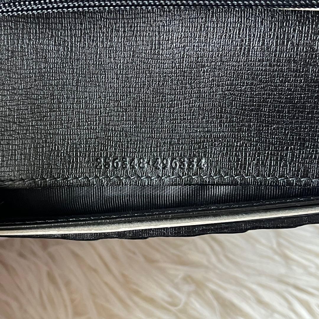 未使用✨グッチ インターロッキング 長財布 二つ折り 本革 ブラック 黒