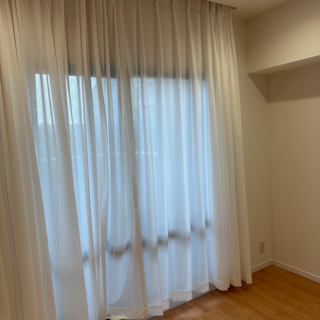 オーダーミラーレースカーテン 2枚組 横幅300㎝×高さ243㎝