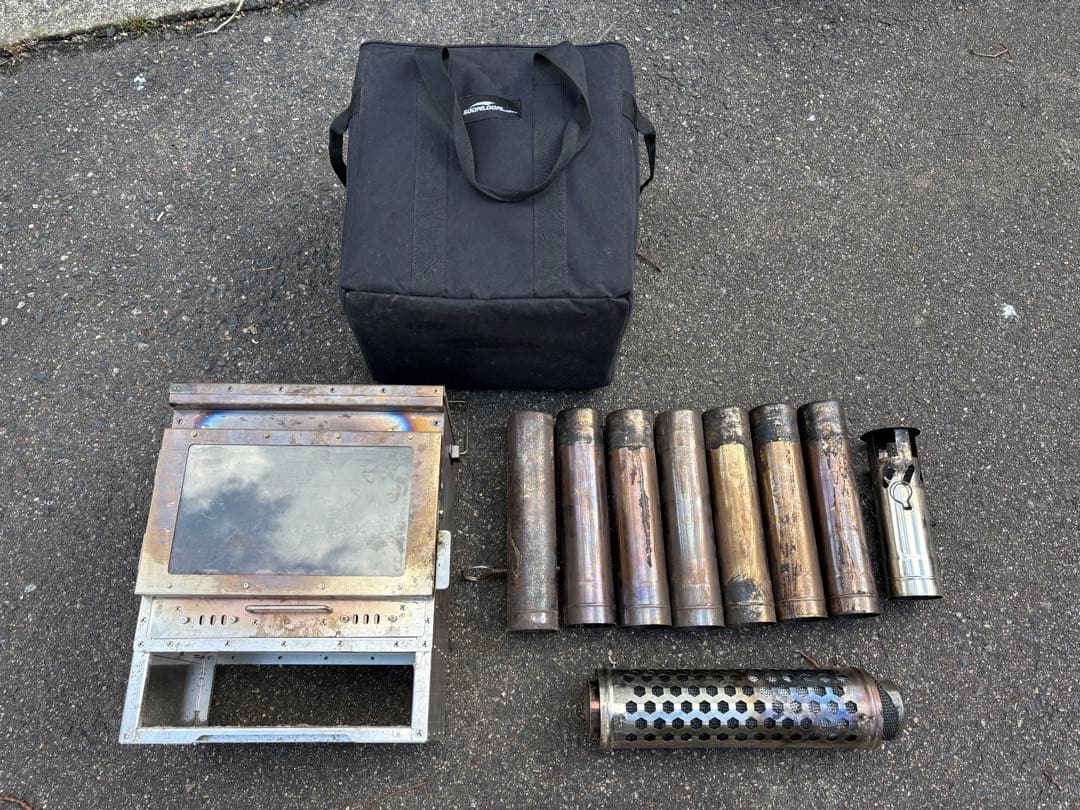 Soomloom二次燃焼薪ストーブ VistaV 延長煙突&煙突ガードセット