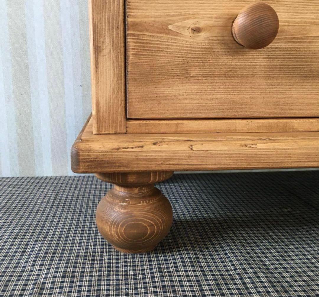 カントリーチェスト　パイン材　オールドパイン風フレンチカントリー調　ハンドメイド