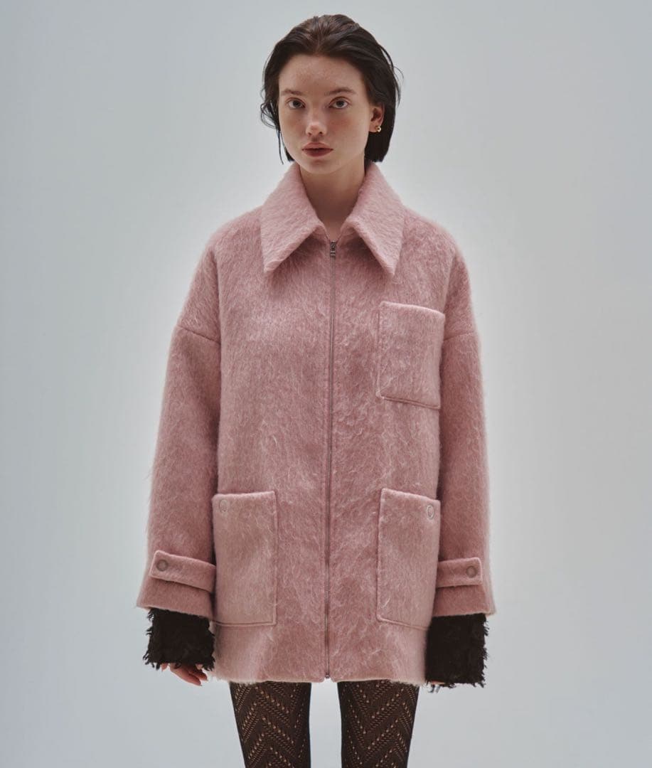 値下げしました!!♡firsthand♡リサイクルシャギーZIPコート