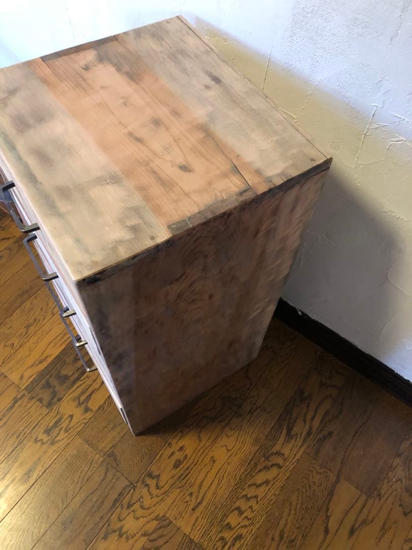 ■レトロ■古い木の５杯引き出し小箪笥　収納