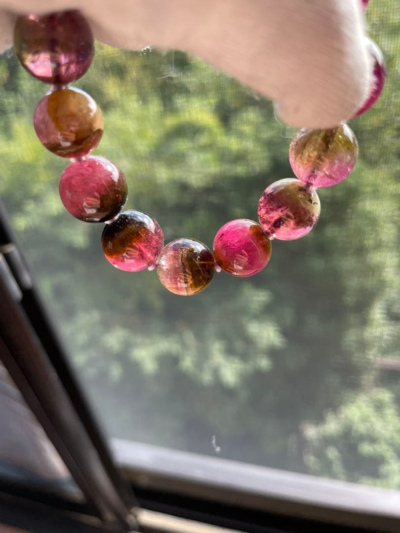 2349 ウォーターメロントルマリンブレスレット約16cm