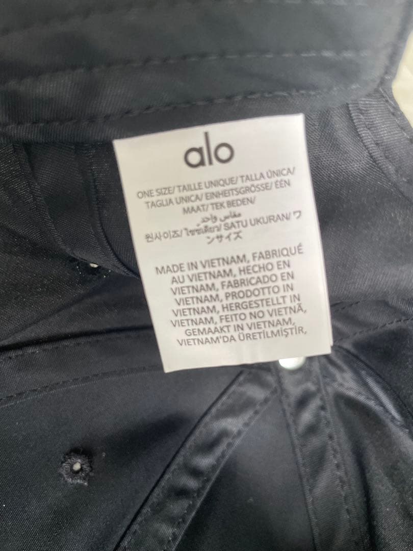 alo ブラック キャップ　ロサンゼルス購入品　新品