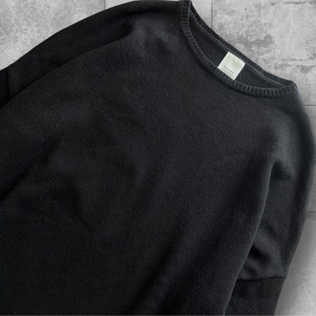 Veritecoeur ヴェリテクール サイドスリット プルオーバーニット 黒