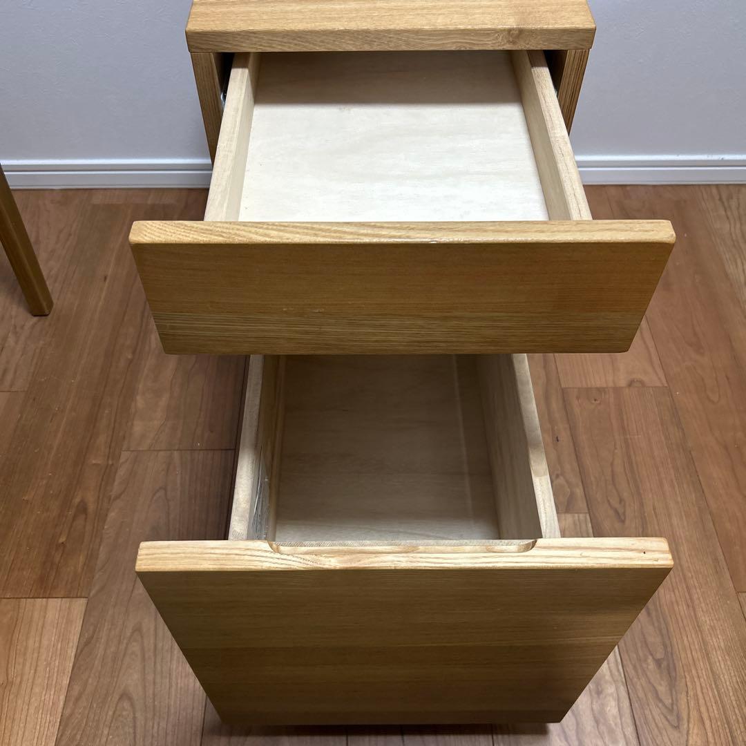 取りに来られる方限定！無印良品 廃番品 タモ材 デスク ワゴン チェア一式