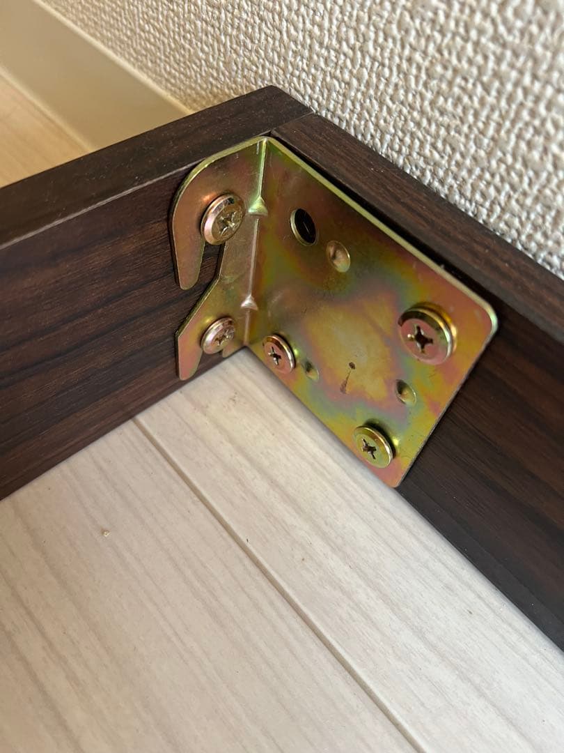 木製シングルベッドフレーム LED照明付き