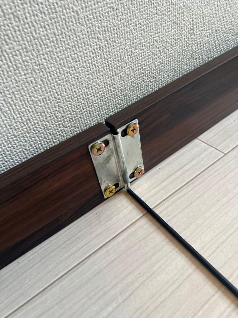 木製シングルベッドフレーム LED照明付き