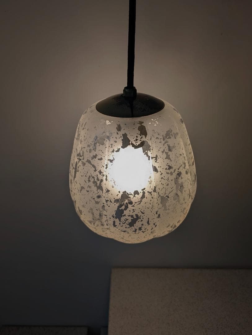 ビンテージ ガラス ペンダントランプ かぼちゃ型 ジャパンディ レトロポップ