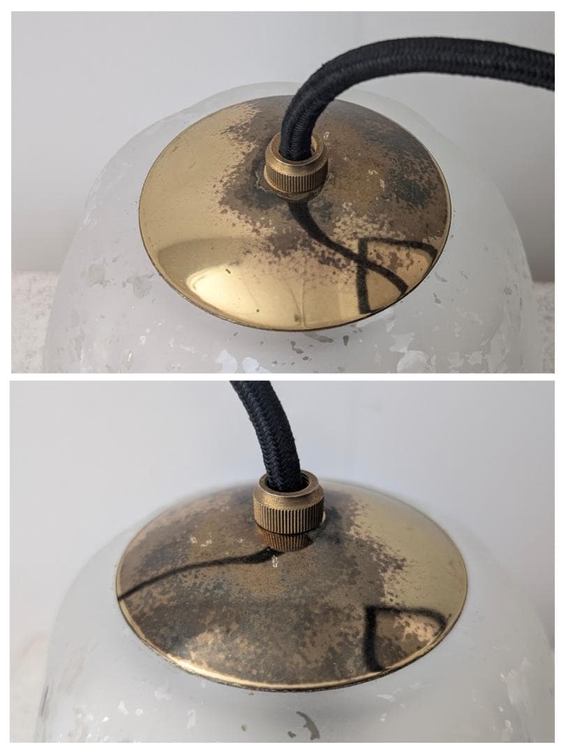 ビンテージ ガラス ペンダントランプ かぼちゃ型 ジャパンディ レトロポップ