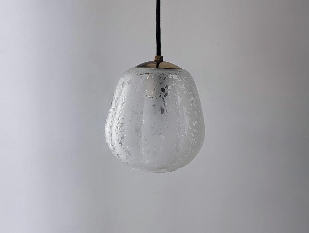 ビンテージ ガラス ペンダントランプ かぼちゃ型 ジャパンディ レトロポップ