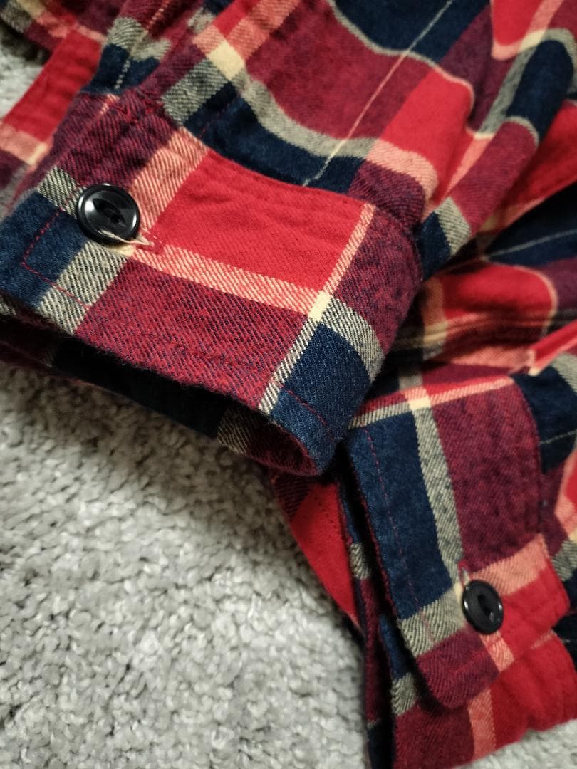 ササフラス/フーデッドフランネルシャツ/マッキーノクルーザーモデルマルチポケット