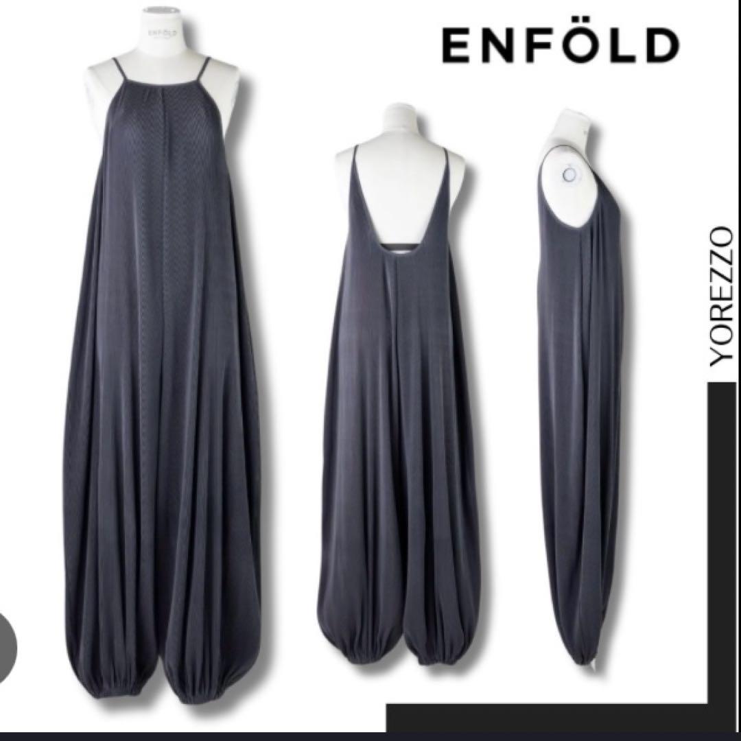 ENFOLD PLEATS ALLINONE パンツ　オールインワン