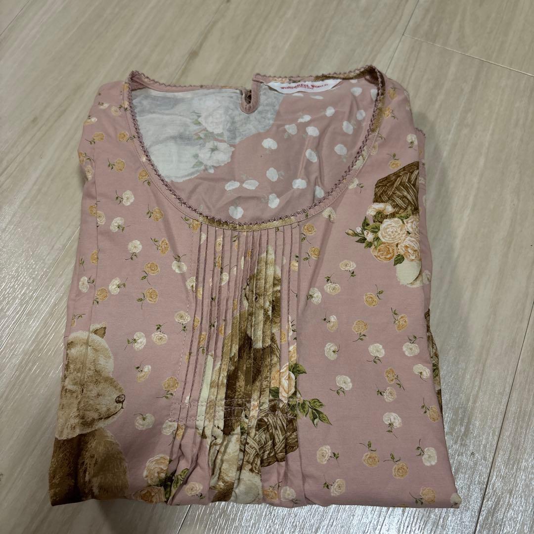 PINKHOUSE ピンクハウス 薔薇ひな菊　カネコイサオ　ブラウス　ピコフリル