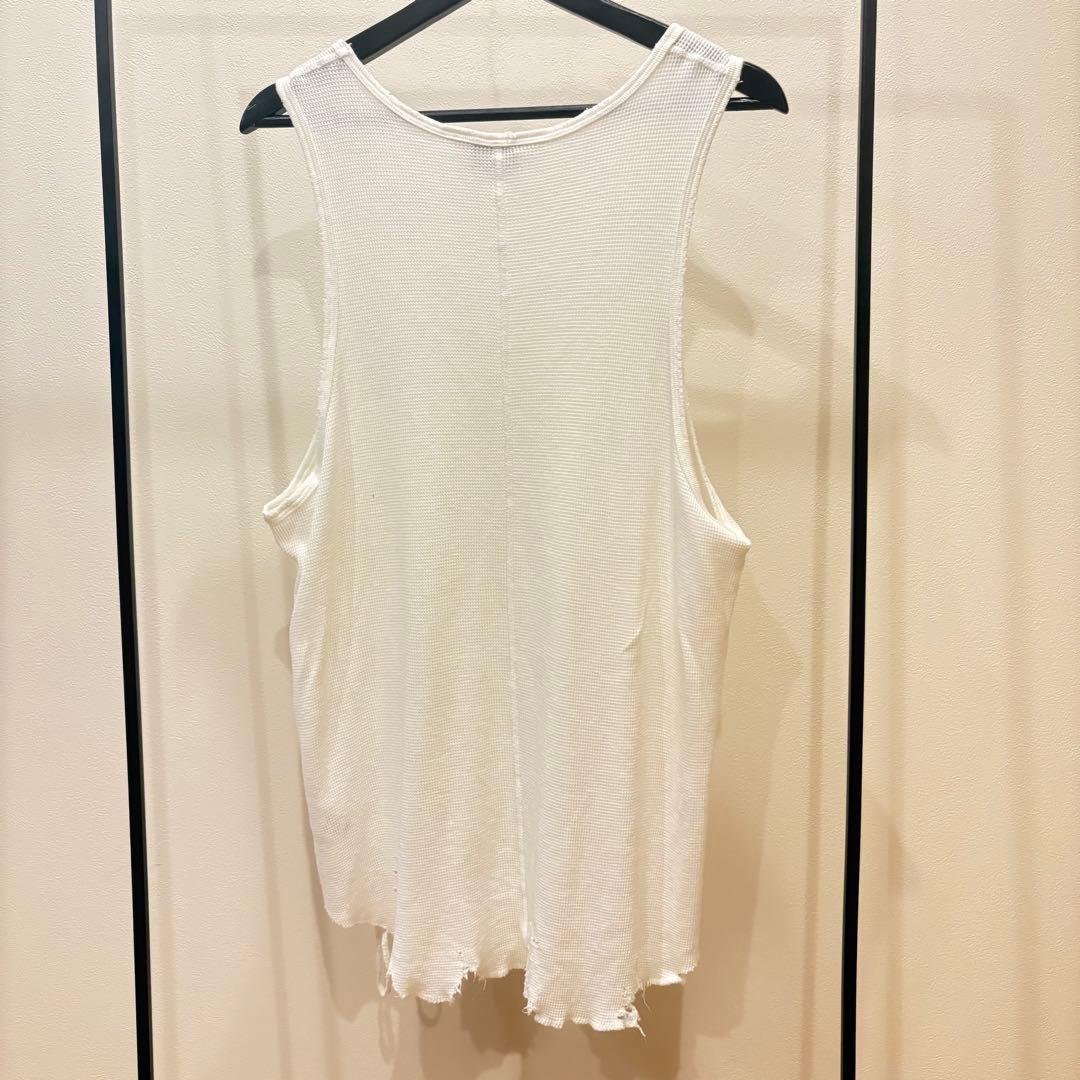 トップス DAMAGE WAFFLE TANK TOP