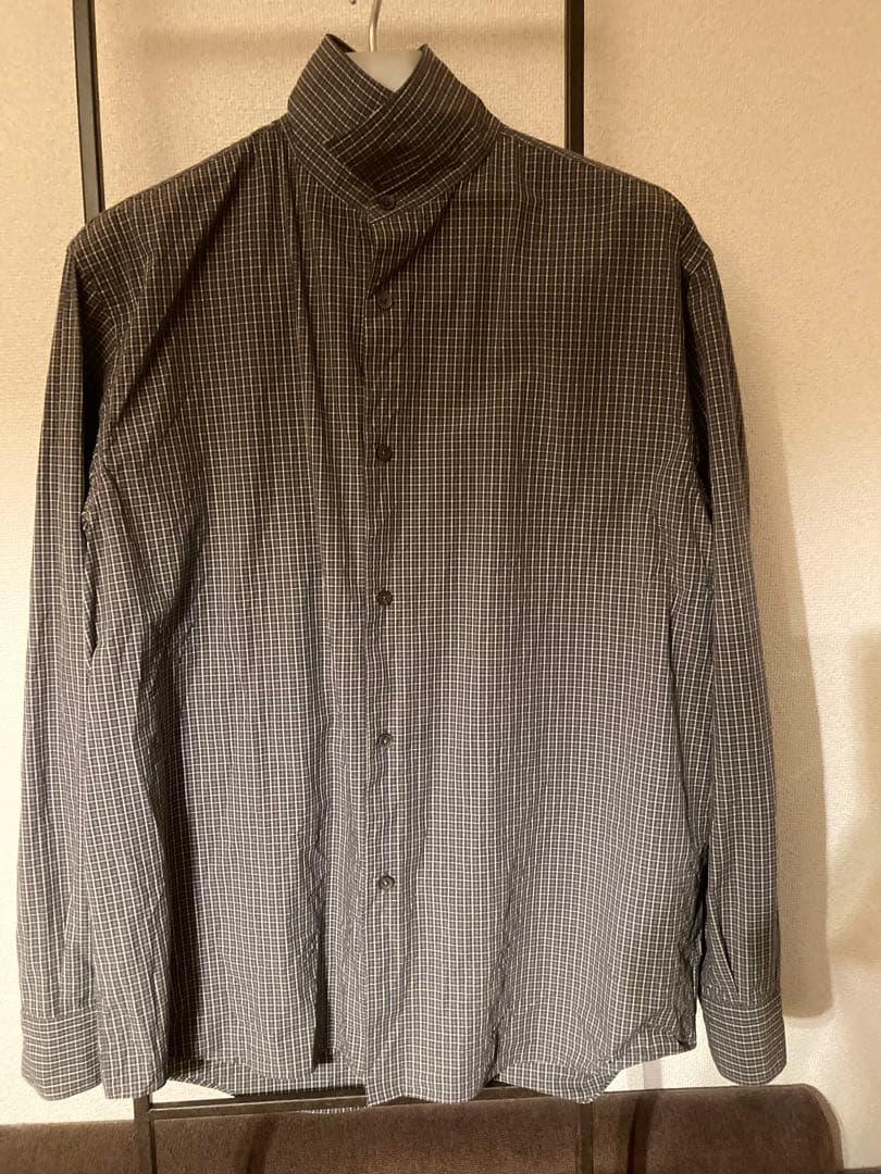 ジ*ー様 OVY Cotton Poplin Pin Check Wide Sh