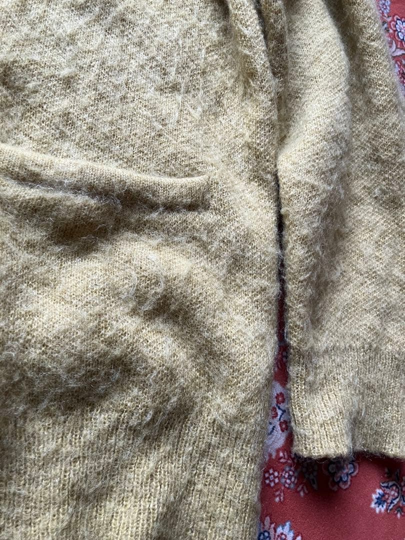 【未使用保管品】Slick モヘアカーディガン M イエロー