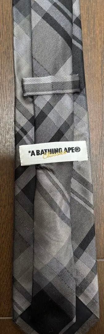 MondayA BATHING APE チェック柄ネクタイ ブラック
