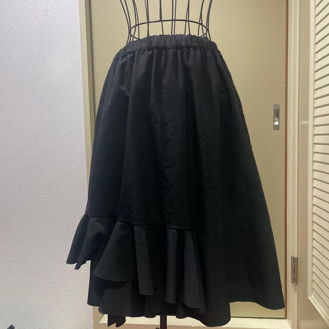き*ん様 COMME des GARÇONS ブラック フリルスカート ウエスト