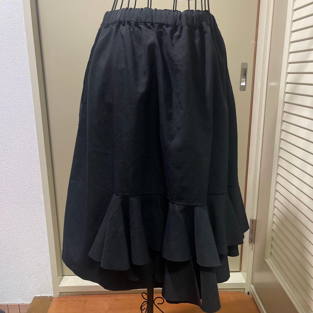 き*ん様 COMME des GARÇONS ブラック フリルスカート ウエスト