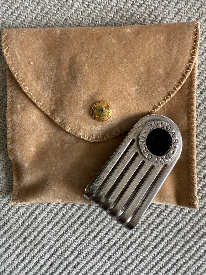 BVLGARI( ブルガリ )オニキス シルバー マネークリップ
